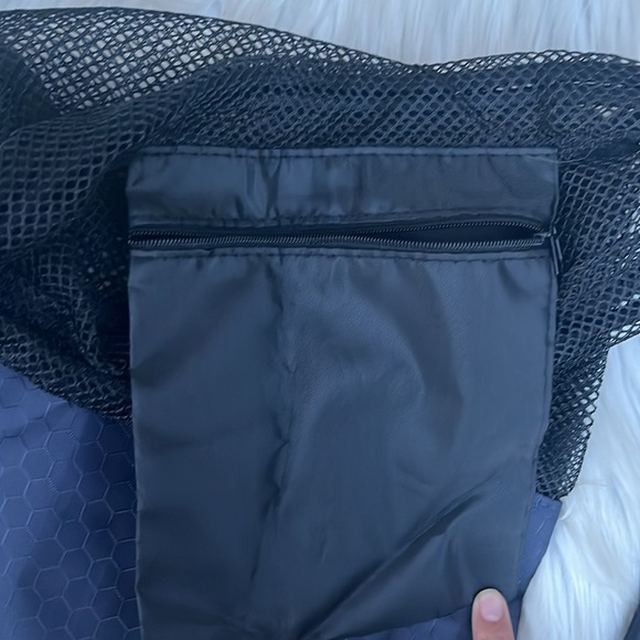 drawstring bag for gym or picnics blue and black set of 2 - Picture 5 of 7